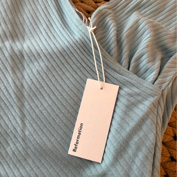 Reformation Sky Blue Minnie Top NWT - Picture 3 of 4